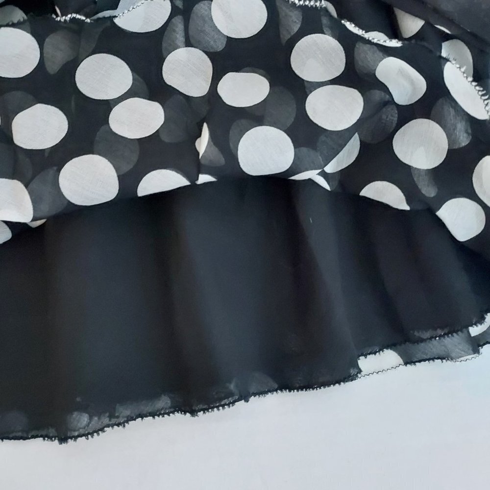 Robert Rodriguez Black and White Polka Dot Lace Top - Picture 3 of 11